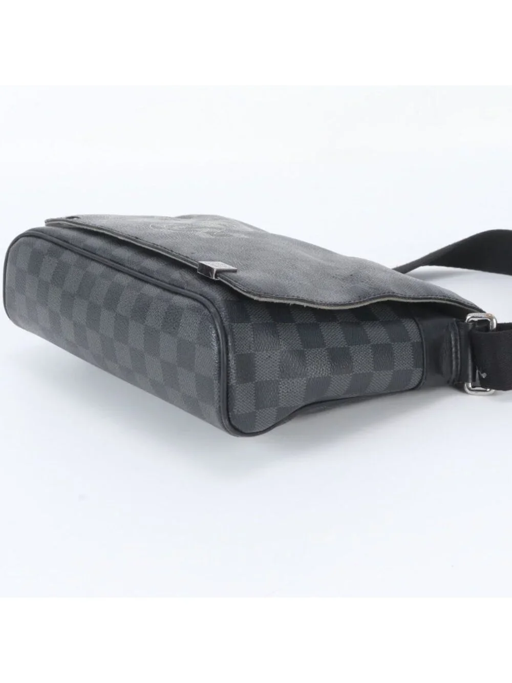 Louis Vuitton Damier Graphite District PM Leather Shoulder Bag Crossbody